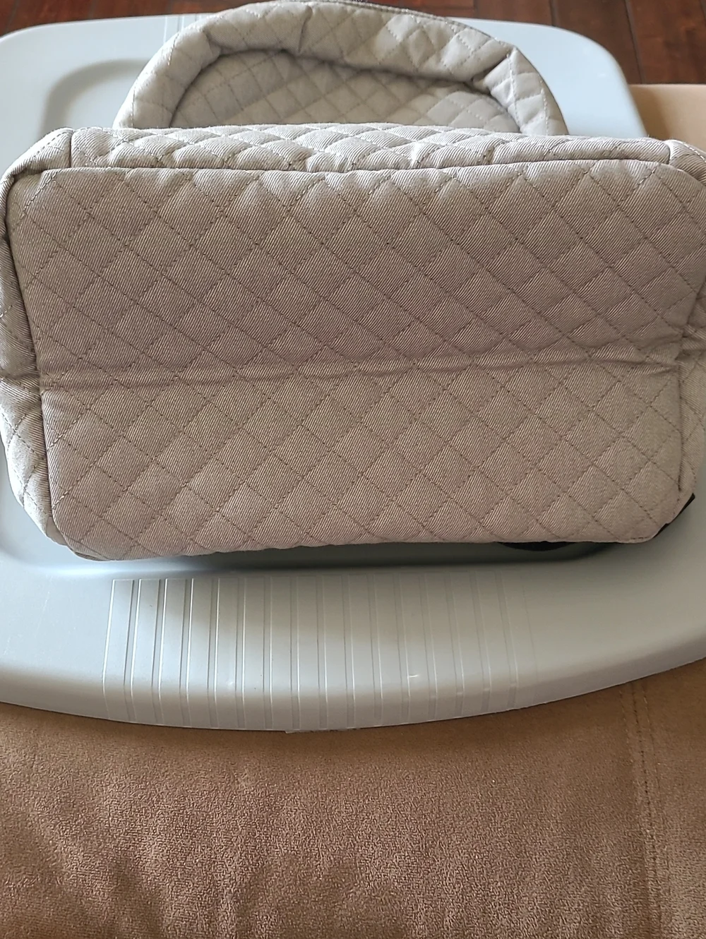 Vera Bradley Gray Quilted Backpack Bag OS